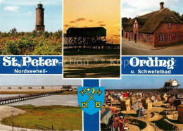 73296291 St Peter-Ording Leuchtturm Seebruecke Die Seekiste Boehler Sandbank Str - St. Peter-Ording