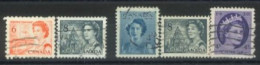 CANADA - 1948/67, QUEEN ELIZABETH II STAMPS SET OF 5, USED. - Used Stamps