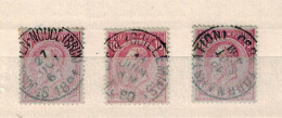 Belgique 3 X N° 46° - 1884-1891 Leopold II