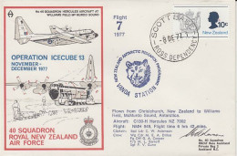 Ross Dependency 1977 Operation Icecube 13 Signature  Ca Scott Base 8 DEC 1977 (RT163) - Covers & Documents