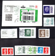 Grande Bretagne Great Britain Petit Lot Timbre Sur Fragment / Postal Stamp On Fragment - Oblitérés
