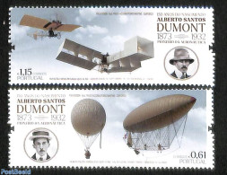 Portugal 2023 Alberto Santos Dumont 2v, Mint NH, Transport - Balloons - Aircraft & Aviation - Unused Stamps