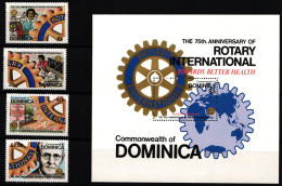 Dominica Block 62 + 672-675 Postfrisch Rotary Club #ND022 - Dominique (1978-...)