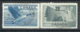 CANADA - 1951/52, CANADIAN GOOSE & FORESTY PRODUCTS STAMPS SET OF 2, USED. - Gebruikt