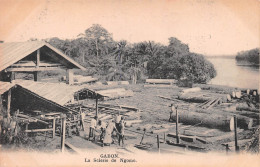 GABON FRANCEVILLE Lambaréné Mission Protestante De Ngomo La Scierie N'Gomo Ogoué (Scan R/V) N° 50 \MP7163 - Gabon