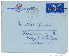 Solo Aerogramme Lugbrief Abroad - 21 October 1964 Durban - Brieven En Documenten