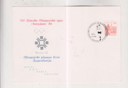 YUGOSLAVIA,1984 BECEJ OLYMPIC GAMES SARAJEVO Nice Postcard - Lettres & Documents