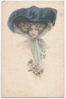 Postcard Oude Postkaart Carte Postale CPA Woman Fashion Women's Hat Femme Mode Féminine Chapeau Schilbach (1) - Schilbach