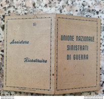 Bm10 Tessera Unione Nazionale Sinistrati Di Guerra  Contursi Salerno - Lidmaatschapskaarten