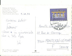 SAINT MARIN LETTRE 400L  POUR MONTCEAU LES MINES ( SAONE ET LOIRE )  DE 1984 LETTRE COVER - Brieven En Documenten