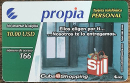 Carte De Recharge - Cuba Shopping Propia – Etecsa Cuba 10$ 2006 - Télécarte ~69 - Cuba