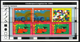 NIEDERLANDE BLOCK 45 GESTEMPELT(USED) DAS KIND UND DIE PHANTASIE 1995 - Blocks & Sheetlets