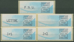 Frankreich ATM 1988 Satz 2,20/2,50/6,00/9,00/12,00 ATM 9.11 E ZS 7 Postfrisch - 1985 Papier « Carrier »