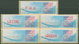 Frankreich ATM 1988 Satz 2,00/2,20/3,70/5,60/5,60 ATM 9.4 B PS 1 Postfrisch - 1985 « Carrier » Paper