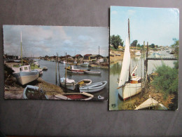 CP 17 Charente Maritime LA TREMBLADE  - Lot De 2 Cartes Postale - Le Canal Ostréicole - Le Port - La Tremblade