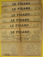 6 N° Le Figaro De 1945. Pétain Herriot  Potsdam Laval Japon Pacifique Gestapo épuration De Gaulle Tassigny Hiroshima - Autres & Non Classés