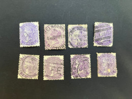 (stamps 7-5-2024) Very Old Australia Stamp - South Australia - 2 Pence (8 Stamps) - Oblitérés