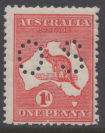 AUSTRALIA 1914 1d RED KANGAROO (DIE IIA) STAMP "OS" PERF.12 1st.WMK  SG.O17e MLH. - Nuevos