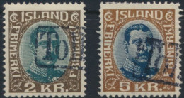 Island 97-98 König Christian X. Mit Stempel Tollur - Lettres & Documents