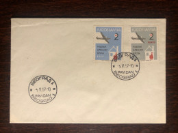 YUGOSLAVIA FDC COVER 1957 YEAR RED CROSS HEALTH MEDICINE STAMPS - FDC