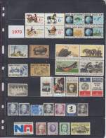 USA 1970 Full Year Commemorative MNH 34 Stamp Set - Full Years