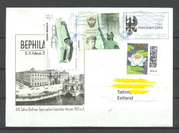 Germany Deutschland BRD 2024 Brief Nach Estland Wasserröschen Auto Etc. Stationery Cover Bephila 2001 - Briefe U. Dokumente