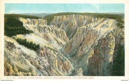 CPA Yellowstone Park-Looking Down Grand Canyon-53    L2050 - Andere & Zonder Classificatie