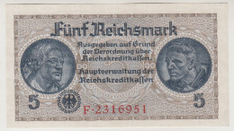 Banconota 5 Reichsmak Di Occupazione Tedesca 1940 - 1943  FDS - 5 Reichsmark
