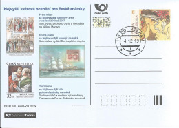 ZT 3 Czech Republic Awarded Stamps -  Mucha 2019 - Cartes Postales