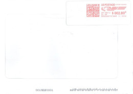 UNITED STATES - 2024 - POSTAL FRANKING MACHINE LABEL COVER, TO DUBAI . - Briefe U. Dokumente