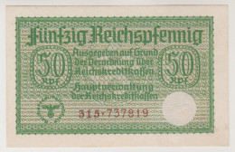 Germania Banconota D'Occupazione - 50 Reichspfennig 1943 FDS - Autres & Non Classés