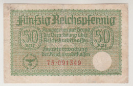 Germania Banconota D'Occupazione - 50 Reichspfennig 1943 BB+ - Otros & Sin Clasificación