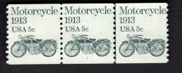 2024582396 1983 SCOTT1899 (XX) POSTFRIS MINT NEVER HINGED - STRIP OF 3 MOTORCYCLE AND PLATE NUMBER 1 - Coils (Plate Numbers)