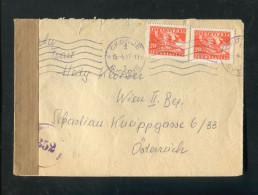 "JUGOSLAWIEN" 1947, Brief Mit "ZENSUR" (Oesterreichische Zensurstelle) Ex Skopje Nach Wien (R1220) - Covers & Documents