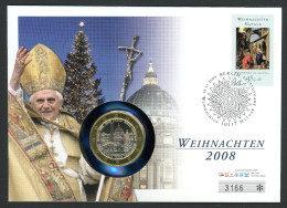 Vatikan 2008 Numisbrief Mit Medaille Papst Benedikt XVI. Weihnachten ST (M4667 - Non Classés