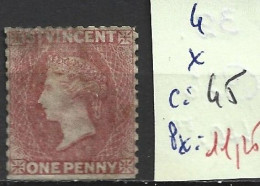 SAINT-VINCENT 4 Oblitéré Côte 30 € - St.Vincent (...-1979)