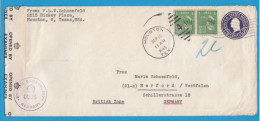 ENTIER POSTAL AVEC AFFRANCHISSEMENT COMPLEMENTAIRE DE HUSTON POUR HERFORD OUVERTE PAR LA CENSURE ANGLAISE,1946. - 1941-60