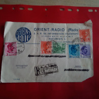 LETTRE DEVANT ORIENT RADIO BUCURESTI POUR PARIS - Lettres & Documents