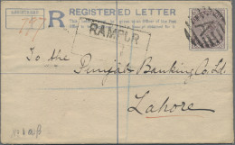 India - Postal Stationery: 1890 Postal Stationery Registered Envelope 2a. Blue U - Non Classificati