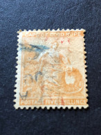 CAPE OF GOOD HOPE  SG 31  5s Yellow Orange Wmk CC Crown - Cape Of Good Hope (1853-1904)