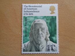 Grande Bretagne Great Britain Franklin Indépendance Etats-Unis Großbitannien Brittannië 1976 USA Neuf Gran Bretagna - Onafhankelijkheid USA