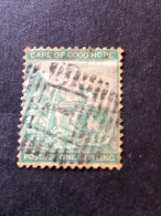 CAPE OF GOOD HOPE   SG 26  1s Green CC Crown Wmk FU  CV £26 - Kaap De Goede Hoop (1853-1904)