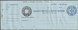 Portugal, Cheque - Banco Pinto & Sotto Mayor. Santos O Velho, Lisboa -|- Selo De Cheques $10 - Unused Stamps