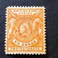 BRITISH EAST AFRICA   SG 71  4½ Annas Orange Yellow MH* - Brits Oost-Afrika