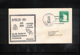 USA 1969 Space / Weltraum - Apollo XI - US Navy Recovery Force Atlantic USS OZARK Interesting Cover - United States