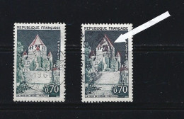 FRANCE 1964 - Y&T N°1392 A + N°1392Ab . Provins 0,70 F. Variété: Normal +Toit En Flamme. Oblitérés. TB - Usati