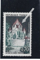 FRANCE 1964 - Y&T N°1392Ab . Provins 0,70 F. Variété: Toit Tour Et Tourelles En Flamme. Neuf. TB - Usati