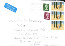 GB AFFRANCHISSEMENT COMPOSE SUR LETTRE DE BELFAST POUR LE NIGERIA 1996 - Brieven En Documenten