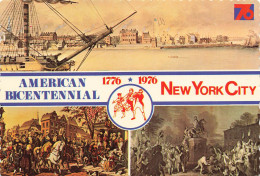 ETATS-UNIS - American Bicentennial - New York City - 1776-1976 - Multi-vues - Bateaux - Animé  - Carte Postale - Otros & Sin Clasificación