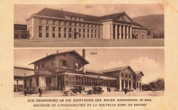 MIKIBP10-064- SUISSE SOUVENIR DE L INAUGURATION DE LA NOUVELLE GARE DE BIENNE - Bienne